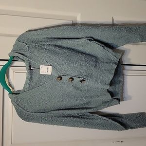 Free People Found My Friend Slouchy Hoodie Crop Jumper, Green, Small